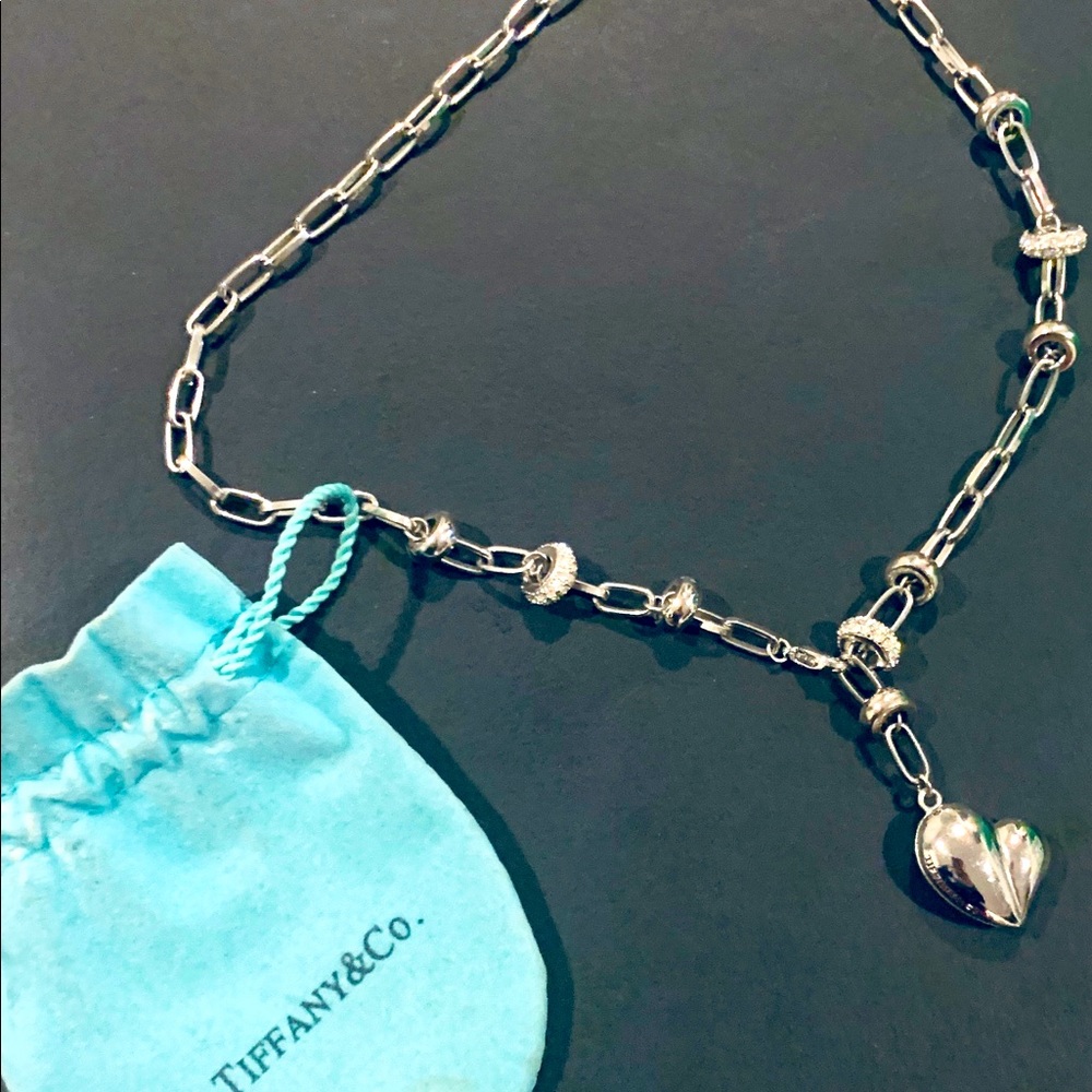 Tiffany and co puffed heart pendant necklace-